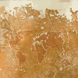 Grunge map on wall.