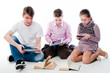 group of children with tablet computers
