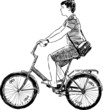 teen riding a bicycle
