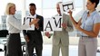 Business people getting it right as a team