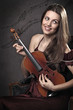 Funny  musician with music notes
