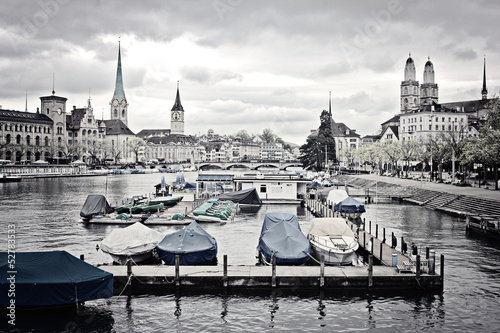 Photo: Stadtbild decoloriert - Zürich Stadtbild decoloriert - Zürich
