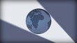 Earth revolving with illumination around it