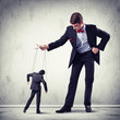 Businessman puppeteer