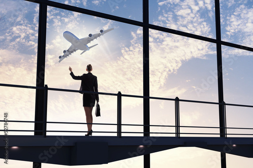 Photo: Businesswoman at airport Businesswoman at airport