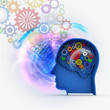 Intelligence concept in abstract design