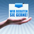 Wir beraten Sie gerne! Button, Icon
