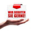 Wir beraten Sie gerne! Button, Icon