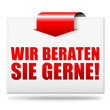 Wir beraten Sie gerne! Button, Icon