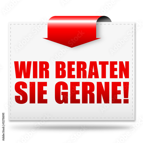 Illustration: Wir beraten Sie gerne! Button, Icon Wir beraten Sie gerne! Button, Icon