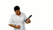 Video: Tennis player using his racket as guitar Tennis player using his racket as guitar