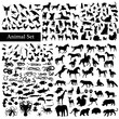 Set of animals silhouettes