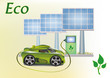 Ecology car , solar panels .
