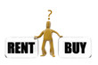 Character deciding whether to buy or rent