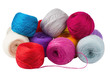 Colored balls of yarn