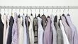 Time lapse of clothes on rack, closeup