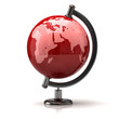 Red earth globe