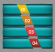 Paper numbered banners. Vector design template.