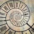 Illustration: Horloge fond vintage, spirale Horloge fond vintage, spirale
