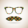 glasses and mustache