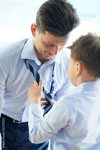 Photo: Helping father Helping father