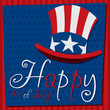 Vector: Patriotic Uncle Sam hat Happy 4th of July card Patriotic Uncle Sam hat Happy 4th of July card
