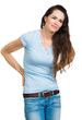 Woman suffering from back pain
