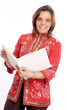 Woman reading book