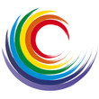 Wirbel - Welle in Chakra Farben