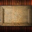 Photo: stone on wood background stone on wood background