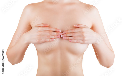 Photo: Female controlling breast Female controlling breast