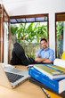 Architect working at home