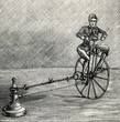 Old toy - rubber driven cyclist