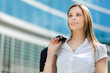 Young businesswoman looking forward