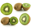 Kiwi collection isolated on white background