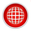 canvas print picture - world button rot