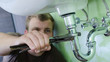 Plumber at work