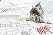 House of dollars. on chart background