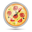 Pizza watch concept vector illustration