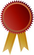 Roter Premium Plakete Banner