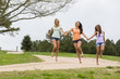 3 Girls Enjoying The Park