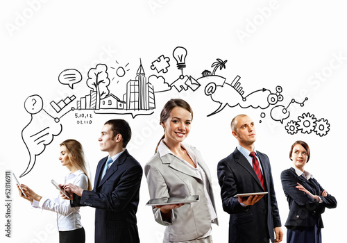 Photo: Businesspeople team posing Businesspeople team posing