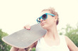 girl with a skateboard