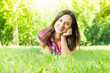 beautiful smiling young woman relaxing