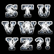 Silver diamond letters set (uppercase version) - eps10