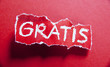 mot gratuits cadeau sur fond rouge