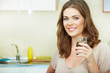 Woman with water glass