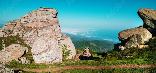 Photo: beautiful panorama of the mountains beautiful panorama of the mountains