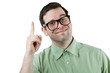 Nerd with big glasses