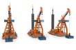 Illustration: 3d Oil Pump jacks 3d Oil Pump jacks